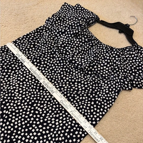 EUC Jessica Howard Ruffle Off-The-Shoulder Mini Shift Dress | Women’s 14 (XL) - Picture 7 of 13